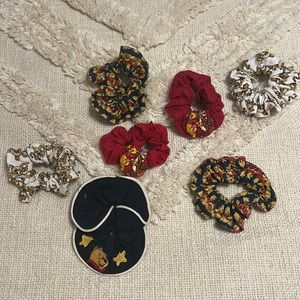 Vintage Winnie the Pooh Scrunchie Set